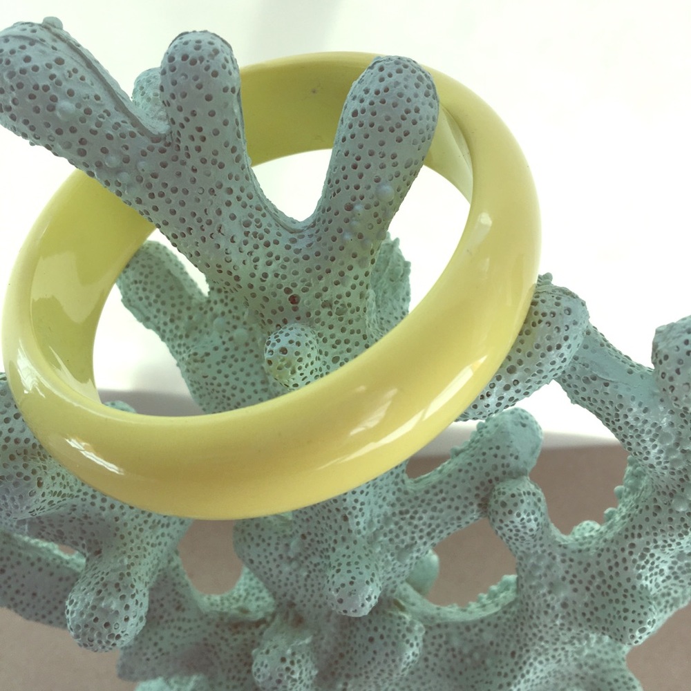 Sweet Vintage Yellow Bangle Bracelet